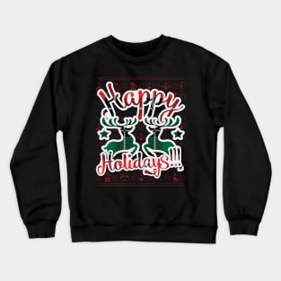 Happy Holidays Deer Crewneck Sweatshirt